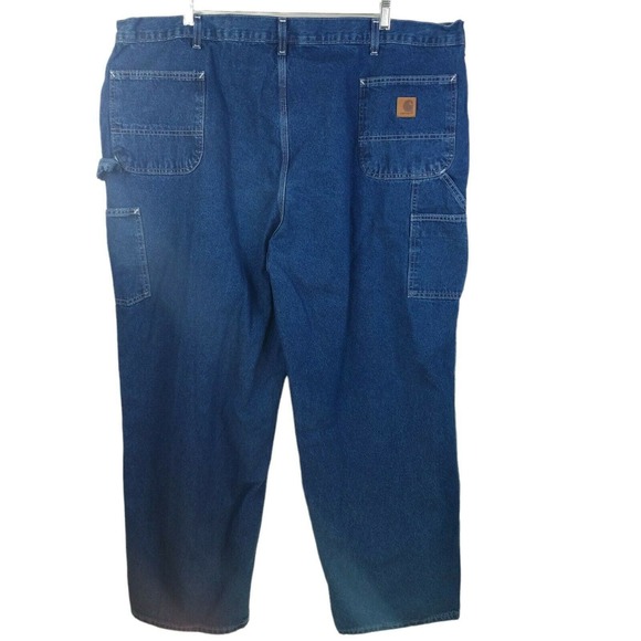 Carhartt Carpenter Jeans Mens 50x30 Loose Original Fit Deepstone Blue B13-DST - Picture 5 of 9